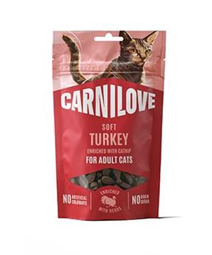 Levně Carnilove Cat SOFT Snack Turkey+Catnip 50g