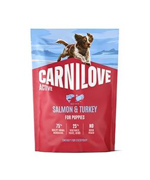 Levně Carnilove Dog Active Dry Salmon&Turkey Puppies 1,5kg