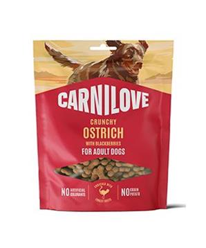 Levně Carnilove Dog Crunchy Snack Ostrich+Blackberries 200g