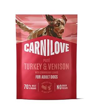 Carnilove Dog Pouch Paté Turkey&Venison+Strawbery 