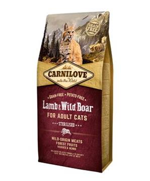 Carnilove Lamb & Wild Board for Adult Cats- Sterilised