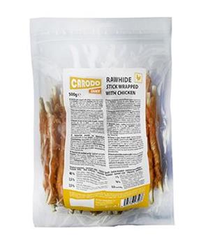 Levně CARODO Dog poch. Kuřecí maso na bůvolí kůži 500g