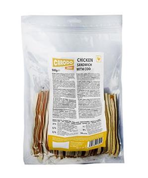 Levně CARODO Dog poch. Kuřecí sendvič s treskou 500g