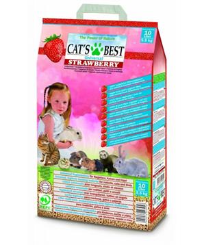 Levně Cats Best UNIVERSAL JAHODA pelety 10 l/ 5,5 kg
