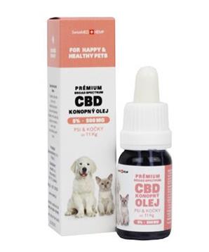 Levně CBD olej pro malé psy a kočky 5% 10 ml