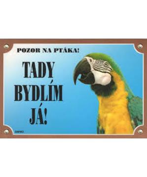 Levně Cedulka Dafiko PAPOUŠEK ARA ARARAUNA 1 ks