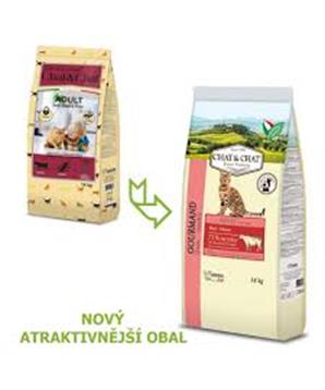 Levně Chat & Chat Expert Adult Gourmand Beef 14 kg
