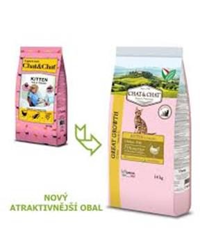 Levně Chat & Chat Great Growth Kitten Chicken 14 kg