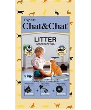 Levně Chat & Chat stelivo hrudkující 5 kg