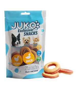 Levně Chicken & Duck Doughnuts JUKO Snacks 250g