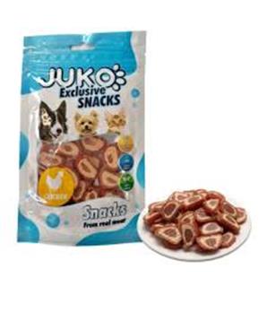 Levně Chicken & Pollock chips JUKO Snacks 70g