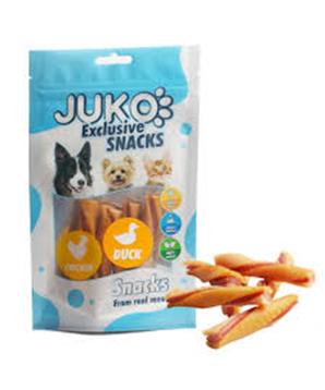 Levně Chicken, Duck & Pumpkin Tricolor Twist JUKO Snacks 250g