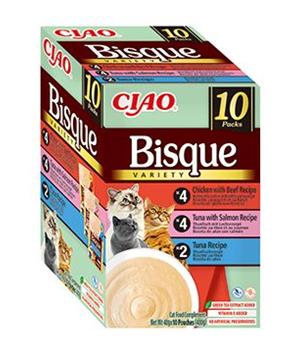Levně Churu Cat BOX Bisque Chick.Beef&Tun.Salmon&Tuna 10x40g