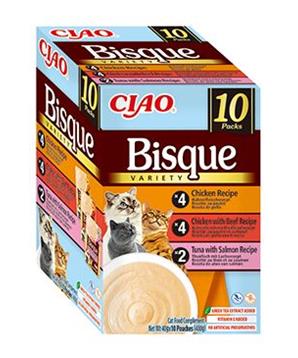 Levně Churu Cat BOX Bisque Chick.&Chick.Beef&Tun.Salm. 10x40g