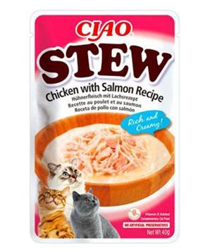 Levně Churu Cat CIAO Stew Chicken with Salmon Recipe 40 g