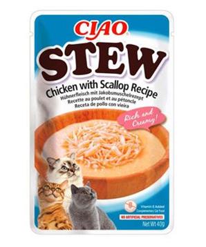 Levně Churu Cat CIAO Stew Chicken with Scallop Recipe 40g