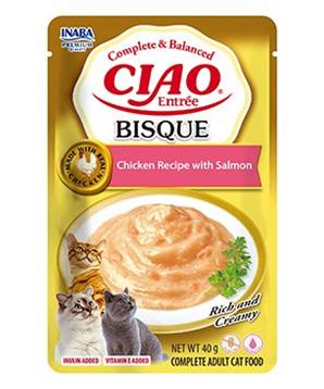 Churu Cat Entrée Bisque Chicken Recipe with Salmon 