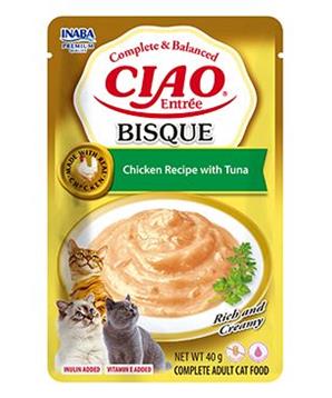 Churu Cat Entrée Bisque Chicken Recipe with Tuna 