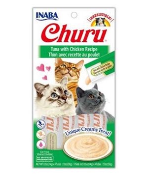 Levně Churu Cat Purée Tuna with Chicken 4x14g