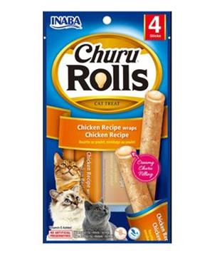 Levně Churu Cat Rolls Chicken wraps&Chicken cream 4x10g