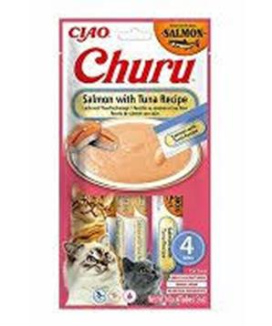 Levně Churu Cat Salmon with Tuna Recipe 4x14g