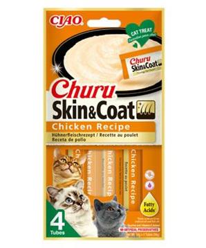 Levně Churu Cat Skin&Coat Chicken Recipe 4x14g
