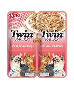Levně Churu Cat Twin Packs Tuna&Chicken in Broth 80g
