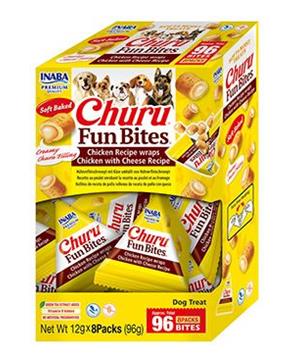 Levně Churu Dog BOX Fun Bites Chicken wraps Chick&Chees 8x12g