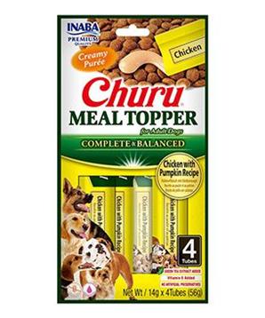 Levně Churu Dog Meal Topper Chicken with Pumpkin Recipe 4x14g