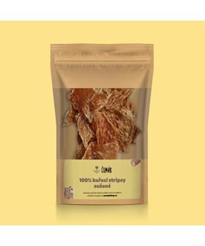 Levně 100% kuřecí stripsy, sušené 100 g