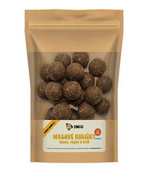 Levně DINGO masové kuličky losos, vejce a krill 24mm/150g