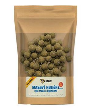 Levně DINGO masové kuličky rybí maso s bylinkami 16mm/150g