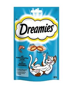 Levně Dreamies kočka pochoutka s lososem 60 g