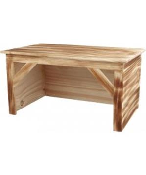 Levně Dřevěný dům pro králíky, opalované dřevo 50 x 26 x 31 cm