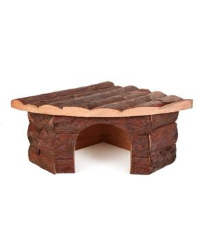 Levně Dřevěný dům rohový JESPER pro králíka 42x15x30/30cm 1 ks