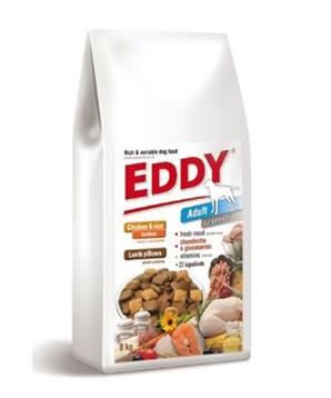 Levně EDDY Adult Large Breed s masovými polštářky 8kg