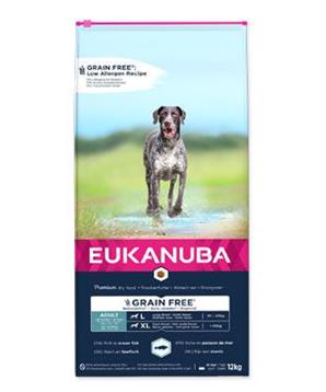 Levně Eukanuba Dog Adult Large & Giant Grain Free Ocean fish 12kg