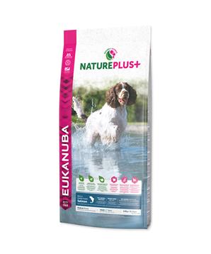 EUKANUBA Nature Plus+ Adult Medium Breed Rich in freshly frozen Salmon