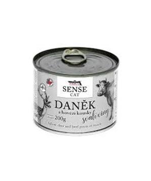 Levně FALCO SENSE Cat daněk a hovězí kousky svaloviny, konzerva 200g