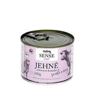 Levně FALCO SENSE Cat jehně a hovězí kousky svaloviny, konzerva 200g