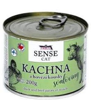 Levně FALCO SENSE Cat kachna a hovězí kousky svaloviny, konzerva 200g
