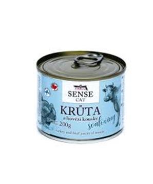 Levně FALCO SENSE Cat krůta a hovězí kousky svaloviny, konzerva 200g