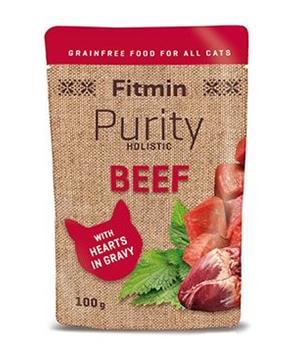 Fitmin cat Purity hovězí se srdíčky kapsa