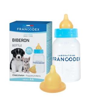 Levně Francodex Láhev pro krmení štěňat a koťat 120ml
