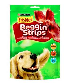 Levně Friskies pochoutka pes Snack Beggin Strips bacon 120 g