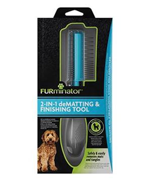 Levně FURminator hřeben 2v1 deMatting&Finishing Tool pro psy 1ks/2v1