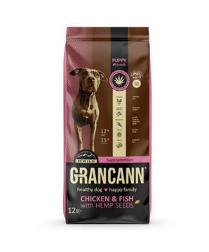 Levně Grancann Chicken & Fish with Hemp seeds-Puppy all breeds 12 kg