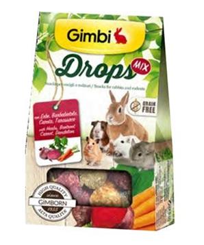 Gimbi Drops Grain Free pro hlodavce mix