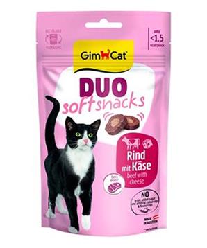 Levně GimCat Duo Soft Snacks hovězí se sýrem 50g