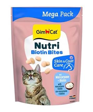 Levně GimCat Nutri Biotin Bites tablety s mascarpone 425g